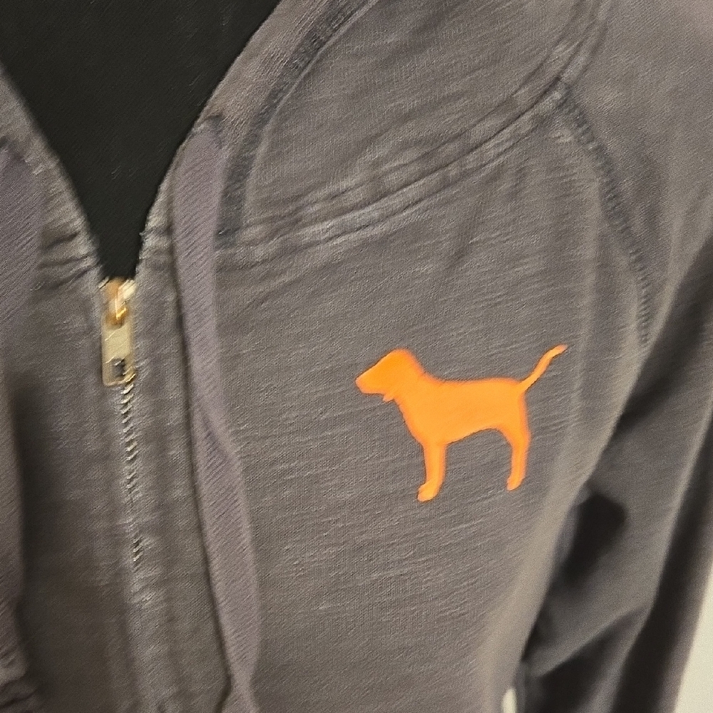 PINK Victoria's Secret Gray Hoodie with Logo Accents - Picture 6 of 8